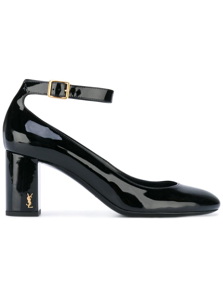 Saint Laurent Babies 70 Ankle Strap Pumps - Black