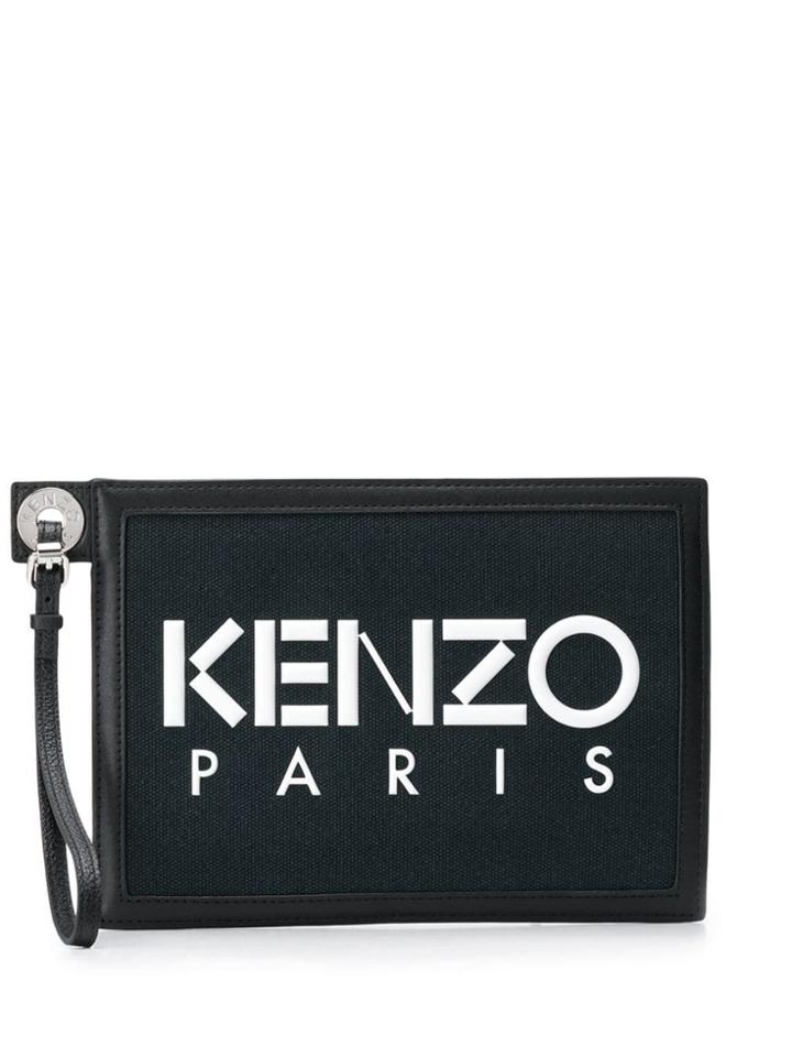 Kenzo Logo Print Clutch Bag - Black