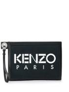 Kenzo Logo Print Clutch Bag - Black