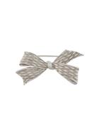 Susan Caplan Vintage 1960s Trifari Vintage Bow Brooch - Silver