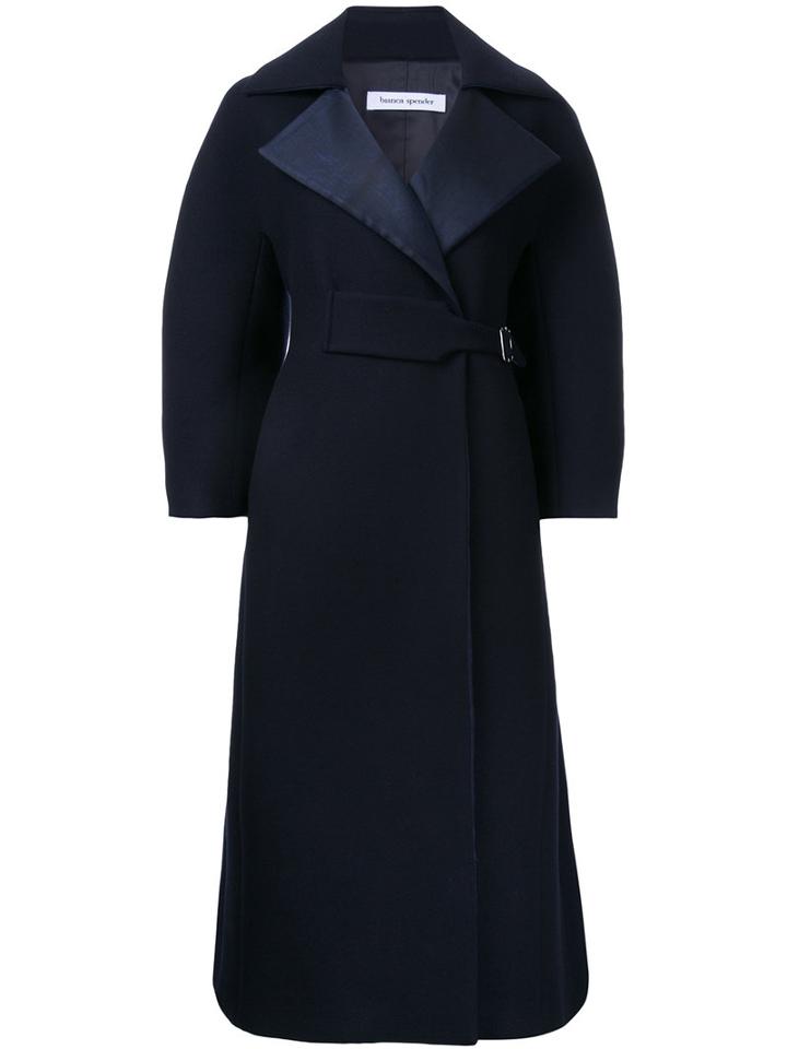 Bianca Spender - Smock Coat - Women - Cotton/nylon/polyester/wool - 8, Blue, Cotton/nylon/polyester/wool