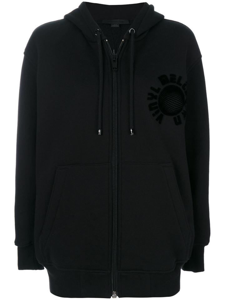 Alexander Wang Embossed Oversized Zip Hoodie - Black