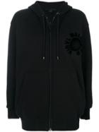 Alexander Wang Embossed Oversized Zip Hoodie - Black