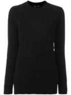 Proenza Schouler Side Slit Jumper, Women's, Size: Large, Black, Wool/cashmere/spandex/elastane