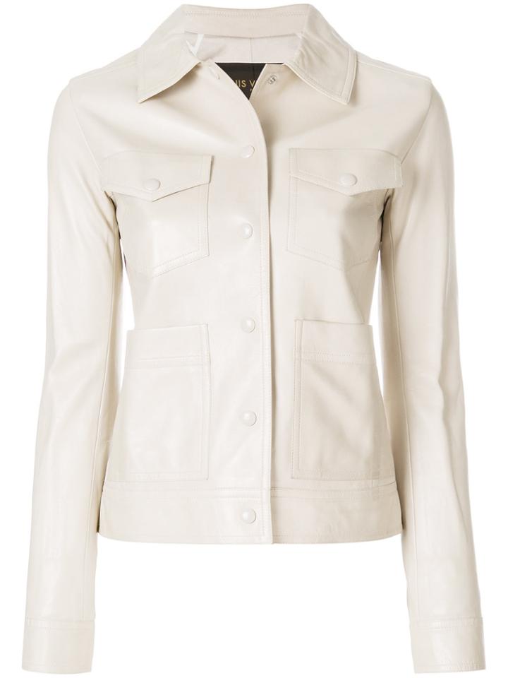 Louis Vuitton Vintage Slim Leather Jacket - Nude & Neutrals