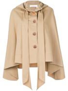 See By Chloé Hooded Poncho - Nude & Neutrals