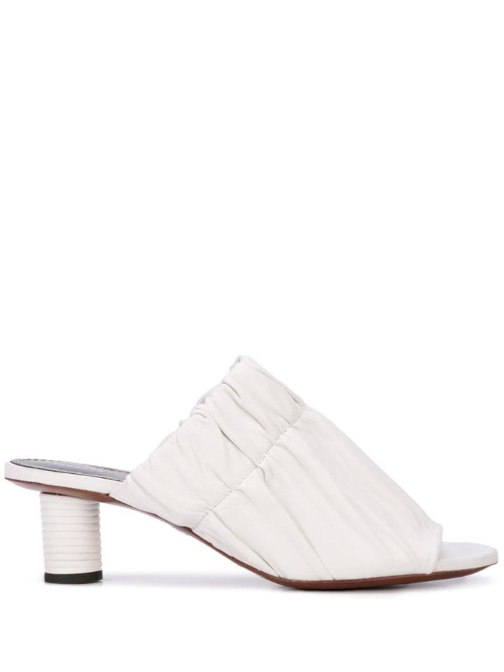 Proenza Schouler Ruched Nappa Mules - White