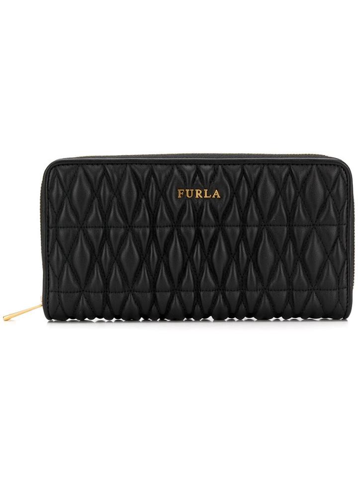 Furla Cometa Zip Around Wallet - Black