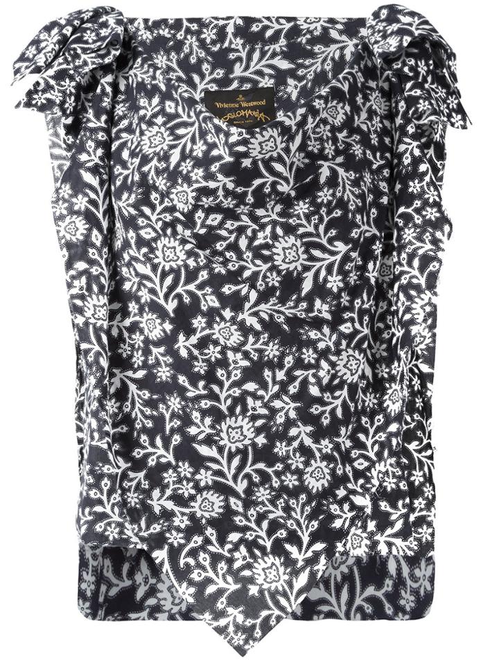 Vivienne Westwood Anglomania Handkerchief Floral Blouse - Blue