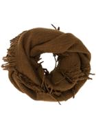 Uma Wang Fringed Snood Scarf - Brown