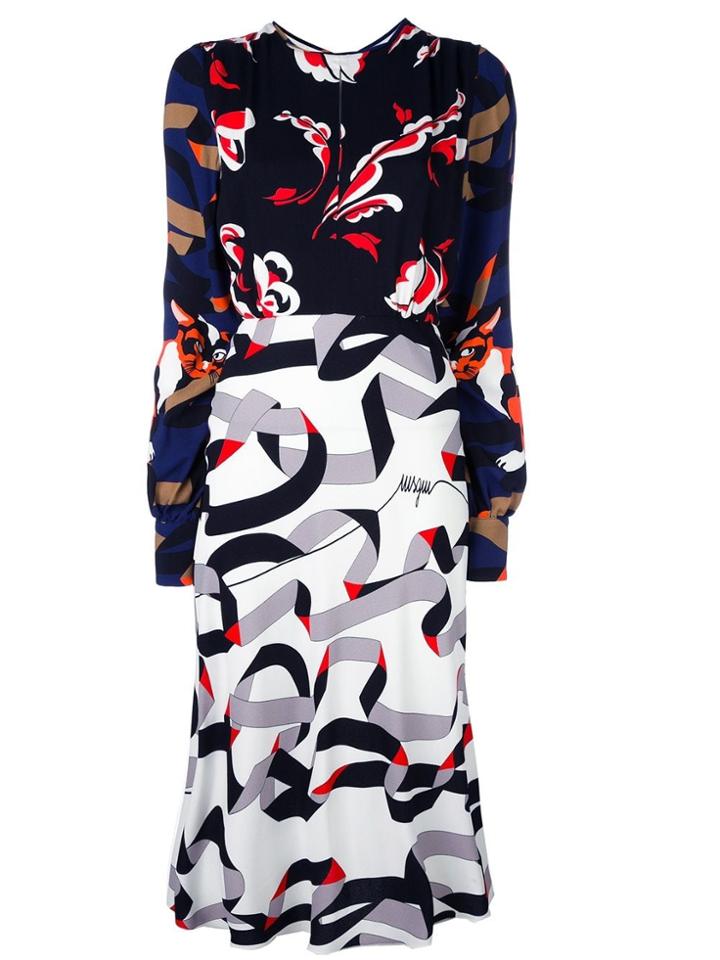 Msgm Multi Print Dress - Multicolour