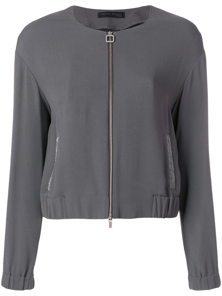 Fabiana Filippi Round Neck Jacket - Grey
