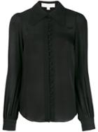Michael Michael Kors Classic-collar Silk Shirt - Black