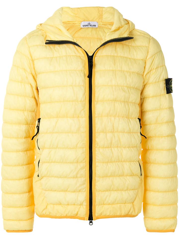 Stone Island Cropped Padded Jacket - Yellow & Orange