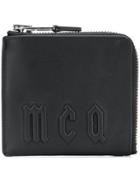 Mcq Alexander Mcqueen Logo Zip Around Wallet - Black