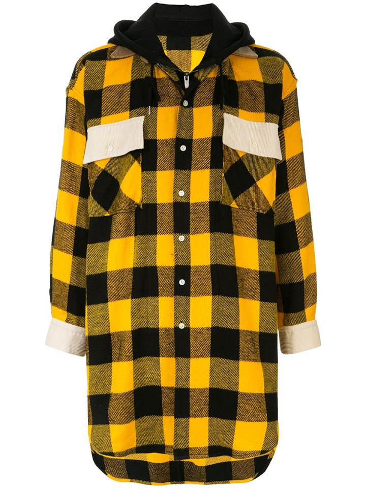 Maison Mihara Yasuhiro Oversized Checked Shirt - Yellow