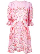 Valentino Phoenix Print Dress - Pink