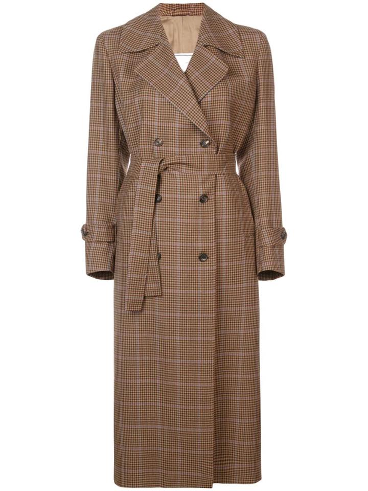 Giuliva Heritage Collection Checked Trench Coat - Brown