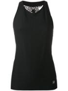 Blumarine - Leaf Back Halterneck Top - Women - Polyamide/spandex/elastane - 46, Black, Polyamide/spandex/elastane