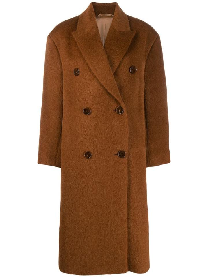 Acne Studios Boxy Oversized Coat - Brown