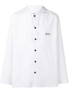 Kenzo Long-sleeved Hooded Shirt - White