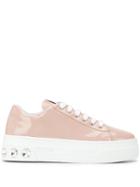 Miu Miu Embellished Platform Sneakers - Pink
