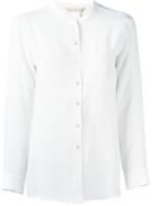 's Max Mara Collarless Shirt, Women's, Size: 38, White, Silk