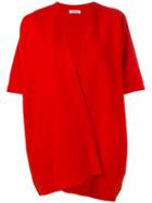 P.a.r.o.s.h. Short Sleeve Oversized Coat, Women's, Red, Wool