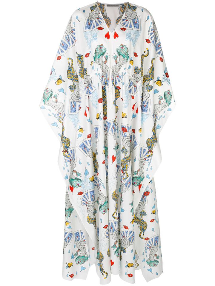 Mary Katrantzou Deck Of Cards Maxi Dress - White