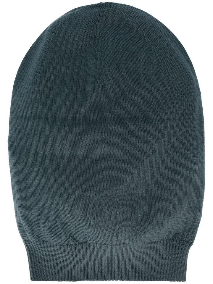 Rick Owens Knit Beanie, Women's, Green, Virgin Wool