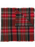 Ermanno Scervino Tartan Pattern Scarf - Red