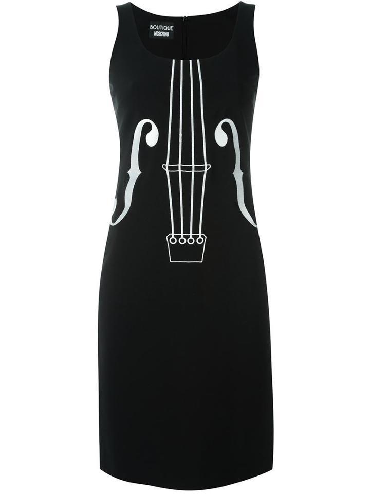 Boutique Moschino Embroidered Violin Dress