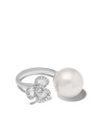 Yoko London 18kt White Gold Petal South Sea Pearl And Diamond Ring - 7