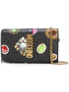 Moschino Jewel Print Wallet Crossbody Bag, Women's, Black