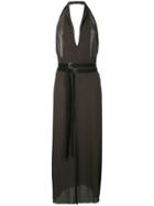 Zambesi Halter-neck Wrap Dress - Brown