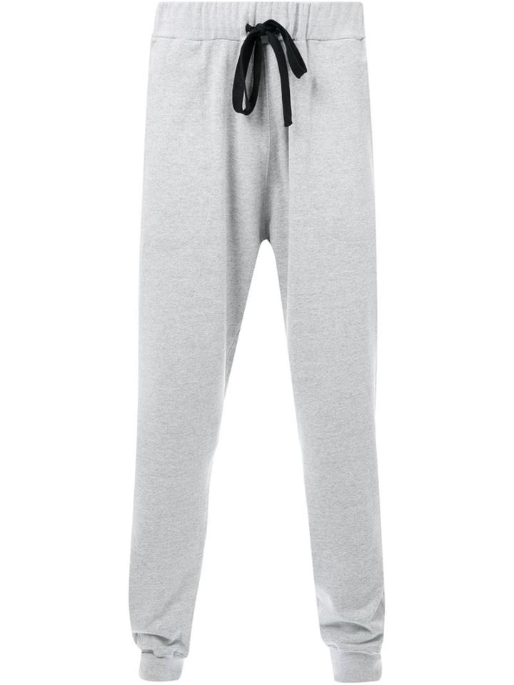 Bassike Drawstring Track Pants, Men's, Size: L, Grey, Cotton