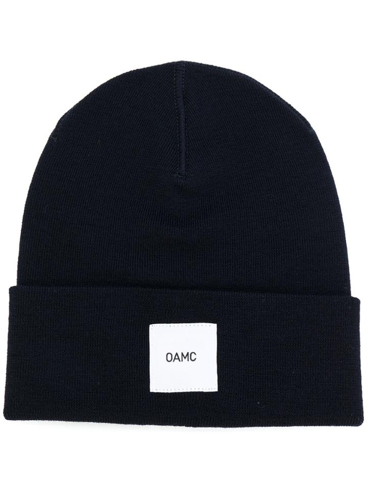 Oamc Logo Patch Beanie - Blue