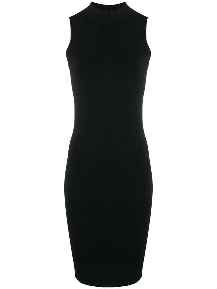 Patrizia Pepe Fitted Midi Dress - Black