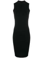 Patrizia Pepe Fitted Midi Dress - Black