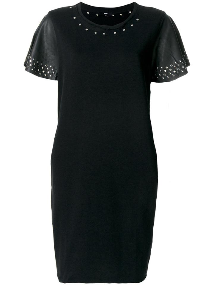 Diesel Studded T-shirt Dress - Black