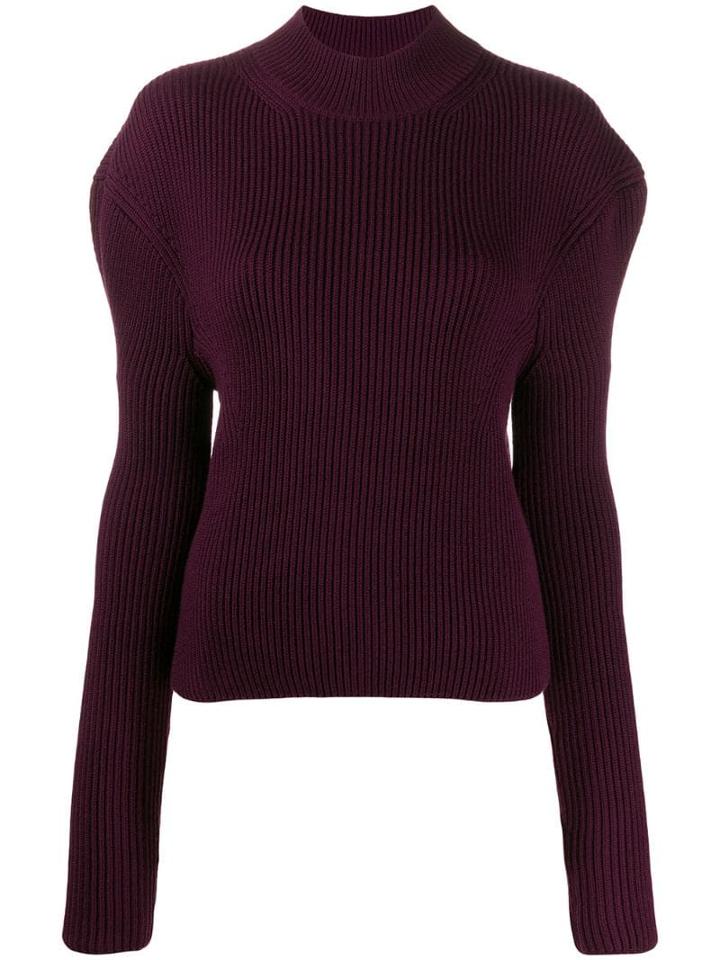 Nina Ricci Structured Shoulder Ribbed Jumper