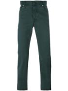 Kiton Slim-fit Trousers, Men's, Size: 31, Green, Lyocell/cotton/spandex/elastane