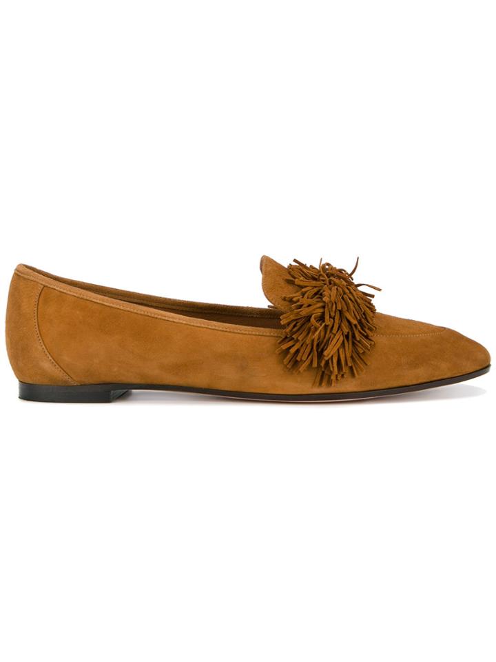 Aquazzura Brown Wild Loafers