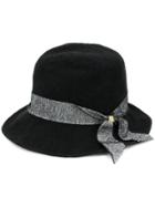 Ca4la Tweed Ribbon Hat - Black