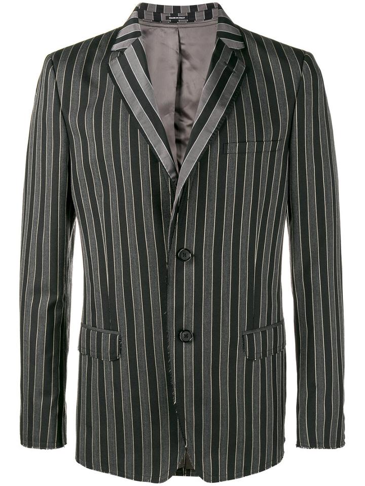 Alexander Mcqueen - Striped Blazer - Men - Cupro/viscose/wool - 54, Grey, Cupro/viscose/wool