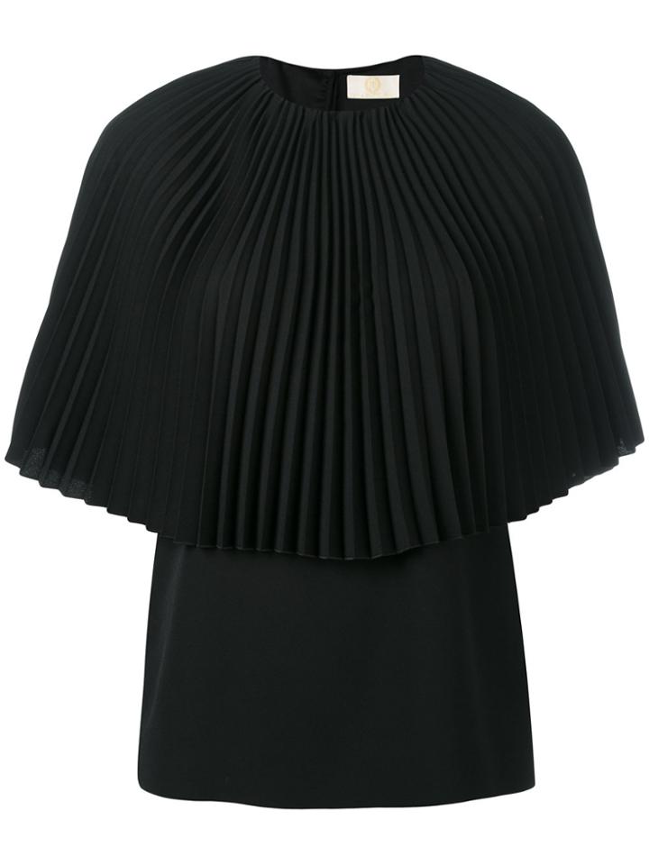 Sara Battaglia Flared Blouse - Black