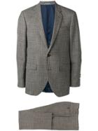 Hackett Checked Formal Suit - Brown