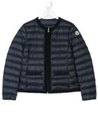 Moncler Kids Zipped Down Jacket - Blue