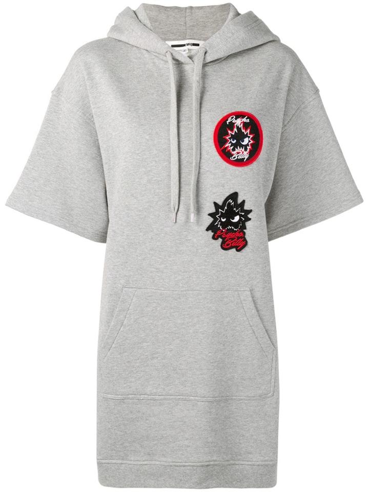 Mcq Alexander Mcqueen Ss Jersey Hoodie Dress - Grey