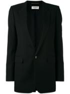 Saint Laurent Classic Single Breasted Long Tube Jacket - Black